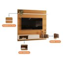 Ver imagem 4 de Painel para Tv Suspenso Evo Ambiente Cinamomo Off White – Hb Móveis