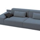 Ver imagem 4 de Sofá de Canto 5 Lugares com Chaise Revestimento em Sarja 336x74cm