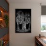 Quadro Decorativo Animais Family Everything com Moldura Prata - 150x100 Cm - 3