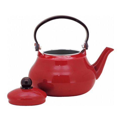 Chaleira Esmaltada Tradicional Vermelha 1500ml - Yazi