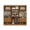 Ver imagem 3 de Guarda Roupa Casal da Vinci 6 Porta Ripado Cinamomo Off Whit