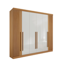 Ver imagem 2 de Guarda Roupa Casal da Vinci 6 Porta Ripado Cinamomo Off Whit