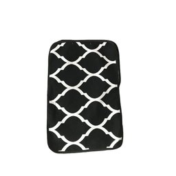 JOGO DE BANHEIRO JACQUARD ANTE DERRAPANTE 3 PÇS - LOSANGO PRETO - 1