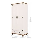 Ver imagem 5 de Quarto de Bebê Joy 3 Peças: Berço + Cômoda + Roupeiro 2P Off White/Nogueira