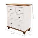 Ver imagem 4 de Quarto de Bebê Joy 3 Peças: Berço + Cômoda + Roupeiro 2P Off White/Nogueira