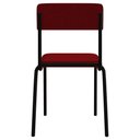 Ver imagem 5 de Kit 02 Cadeiras Estofada para Sala de Jantar Sense Preto C01 Veludo Vermelho Vinho - Lyam Decor