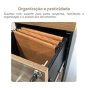 Ver imagem 5 de Kit 2 Gaveteiros para Pasta Suspensa 4 Gavetas com Chave Tampo em Tamburato Artany