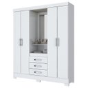 Ver imagem 3 de Guarda-Roupa Casal com Espelho 4 Portas 3 Gavetas Flex Color Briz