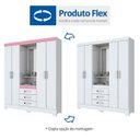 Ver imagem 6 de Guarda-Roupa Casal com Espelho 4 Portas 3 Gavetas Flex Color Briz