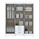 Ver imagem 4 de Guarda Roupa Casal 6 Portas 3 Gavetas Briz MDP 15mm Moderno Espaçoso com Pés e Corrediças Metálicas