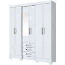 Ver imagem 3 de Guarda Roupa Casal 6 Portas 3 Gavetas Briz MDP 15mm Moderno Espaçoso com Pés e Corrediças Metálicas