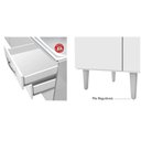 Ver imagem 2 de Balcão Gabinete para Pia 150cm sem Tampo Lisboa Branco/castanho - Lumil