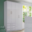 Ver imagem 1 de Guarda-Roupa Solteiro 4 Portas 3 Gavetas Caju Henn