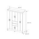 Ver imagem 6 de Guarda-Roupa Casal 8 Portas 2 Gavetas Munique Demóbile