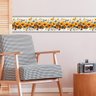Faixa Decorativa Adesiva (autocolante) - Floral Amarelo Vibrante - 4
