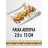 Faixa Decorativa Adesiva (autocolante) - Floral Amarelo Vibrante - 5