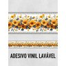 Faixa Decorativa Adesiva (autocolante) - Floral Amarelo Vibrante - 2