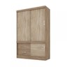 GUARDA ROUPA ESTILO II 2 PORTAS NOGAL E VANILLA TOUCH - DEMÓBILE - 4