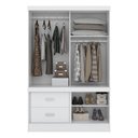 Ver imagem 7 de Guarda Roupa Solteiro Estilo Ii 3 Portas 2 Gavetas Branco Rosa Flex Bnn Decor