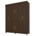 Ver imagem 1 de Guarda Roupa Casal 8 Portas Munique 82060 Ébano Touch Demóbile