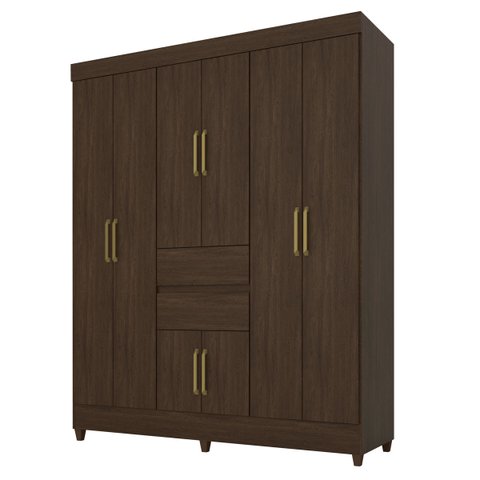Guarda Roupa Casal 8 Portas Munique 82060 Ébano Touch Demóbile