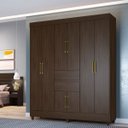 Ver imagem 2 de Guarda Roupa Casal 8 Portas Munique 82060 Ébano Touch Demóbile
