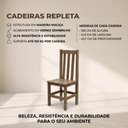 Ver imagem 2 de Kit 8 Cadeiras Repleta Esmeralda Madeira Maciça Sala Jantar - Nogueira