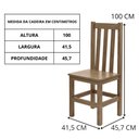 Ver imagem 3 de Kit 8 Cadeiras Repleta Esmeralda Madeira Maciça Sala Jantar - Nogueira