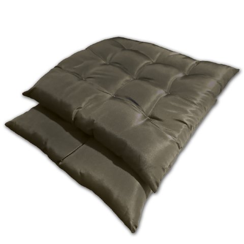 Kit 02 Almofadas Assento Futon Flat para Cadeira 40x40 Marrom Escuro