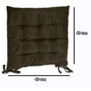 Ver imagem 6 de Kit 02 Almofadas Assento Futon Flat para Cadeira 40x40 Marrom Escuro