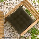 Ver imagem 5 de Kit 02 Almofadas Assento Futon Flat para Cadeira 40x40 Marrom Escuro