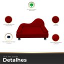 Ver imagem 3 de Mini Sofá Cama Divã Pet Cães e Gatos Orgânico Confortável e Reforçado Suede