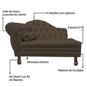 Ver imagem 6 de Recamier Sofá Direito Larissa 120cm Sala Corano Marrom - Incasa Decor