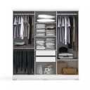 Ver imagem 2 de Guarda Roupa Casal 6 Portas 2 Gavetas Internas E530 Kappesberg - Branco