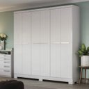 Ver imagem 1 de Guarda Roupa Casal 6 Portas 2 Gavetas Internas E530 Kappesberg - Branco