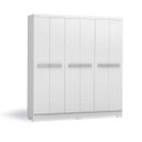 Ver imagem 3 de Guarda Roupa Casal 6 Portas 2 Gavetas Internas E530 Kappesberg - Branco