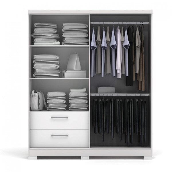 Guarda Roupa Casal 3 Portas 2 Gavetas C533 Kappesberg - Branco - 2