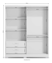 Ver imagem 5 de Guarda Roupa 3 Portas e 2 Gavetas C533 Kappesberg - Branco