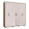 Guarda-Roupa Casal 6 Portas 3 Gavetas Málaga Plus Colibri Móveis - 3