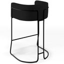 Ver imagem 7 de Banqueta Decorativa Fixa Base De Aço Preto Betina D02 Corano Preto B-97 - Lyam Decor