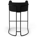 Ver imagem 6 de Banqueta Decorativa Fixa Base De Aço Preto Betina D02 Corano Preto B-97 - Lyam Decor