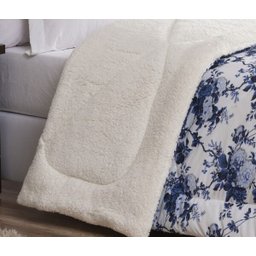 Coberdrom Casal Queen Winter 100% Algodão 01 Peça - Floral Azul - 2