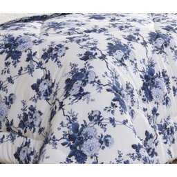 Coberdrom Casal Queen Winter 100% Algodão 01 Peça - Floral Azul - 3