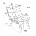Ver imagem 3 de Kit Poltrona e Puff com Base de Madeira Suede Costela