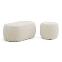 Ver imagem 1 de Conjunto 02 Puffs Decorativos Orgânicos Molly Bouclê Bege - Desk Design