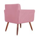 Ver imagem 4 de Poltrona Cadeira Isabella Decorativa Estofada Pés Palito Suede Rosa Barbie - Incasa Decor