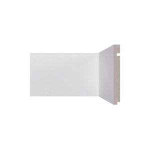 Rodapé de Poliestireno 15cm x 16mm x 2,40m Liso Moderna 496 Santa Luzia