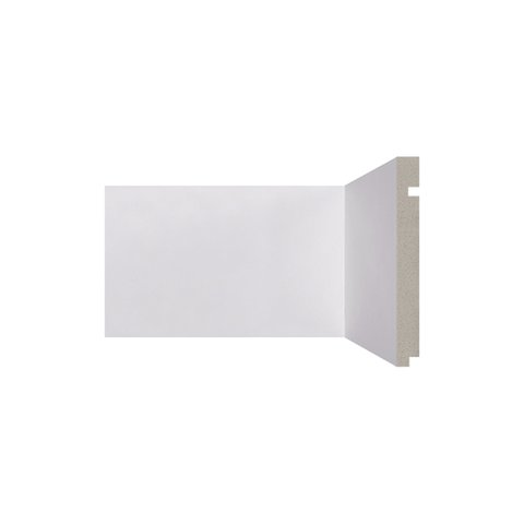 Rodapé de Poliestireno 15cm x 16mm x 2,40m Liso Moderna 496 Santa Luzia Branco