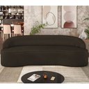 Ver imagem 2 de Sofá 3 Lugares Curvo Sala de Estar Living Lótus D02 Corano Marrom 180 cm C-34 - Lyam Lyam Decor