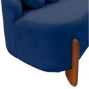 Ver imagem 7 de Namoradeira Sofá Feijão Moscou 130cm Orgânica Veludo Azul Marinho